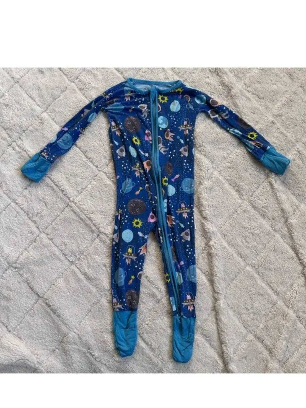 Little Sleepies | Out of This World Sleeper Footie Pajamas | Size 12-18 Months